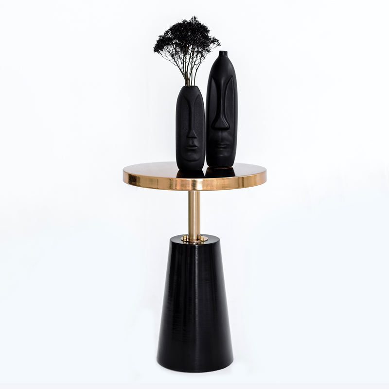 MODERN BLACK & GOLD ACCENT TABLE