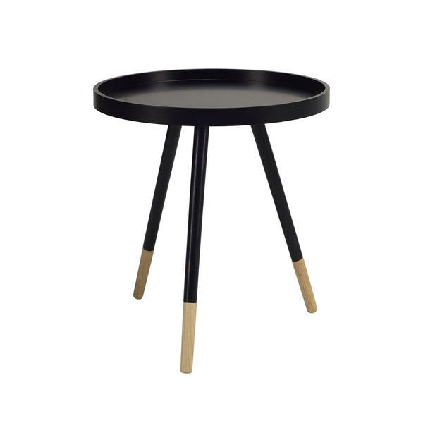 Innis Round Tray Side Table - Black - GFURN