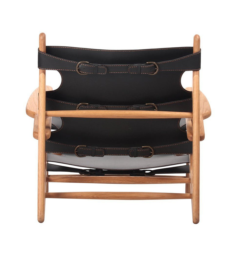 Black Leather Lounge Chair - Jase Lounge Chair