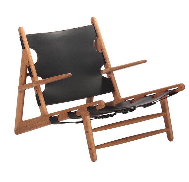Black Leather Lounge Chair - Jase Lounge Chair