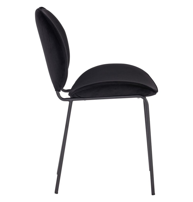 Ormer Dining Chair - Black Velvet - GFURN